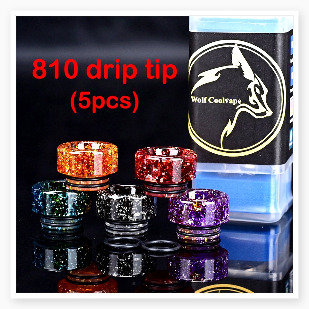 5 pezzi di bocchini Wolfcoolva - Drip Tip Resin recensione e prezzo