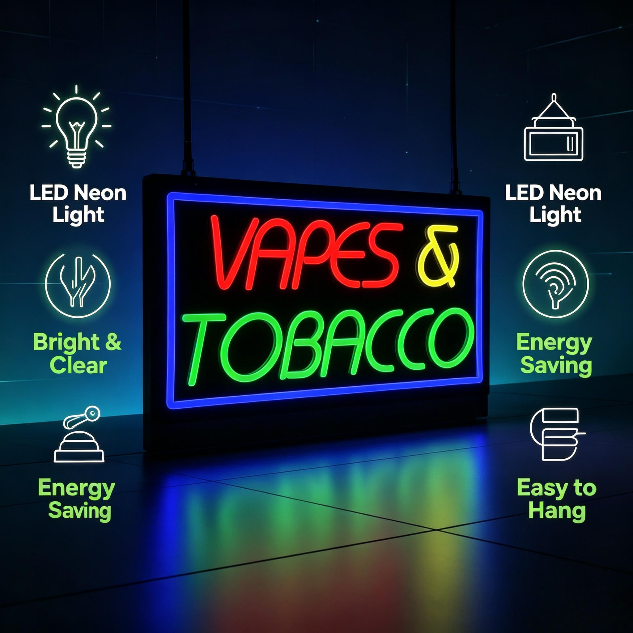 Insegna al neon a tema tabacco - Vaping Store recensione e prezzo