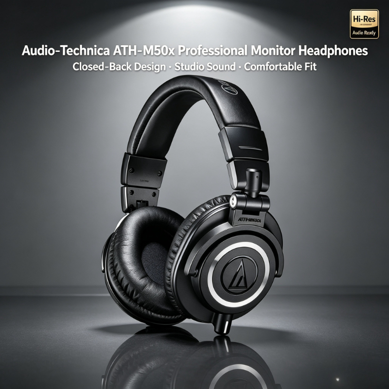 Cuffie da studio professionali - Audio Technica Headphone Ath-M50X recensione e prezzo